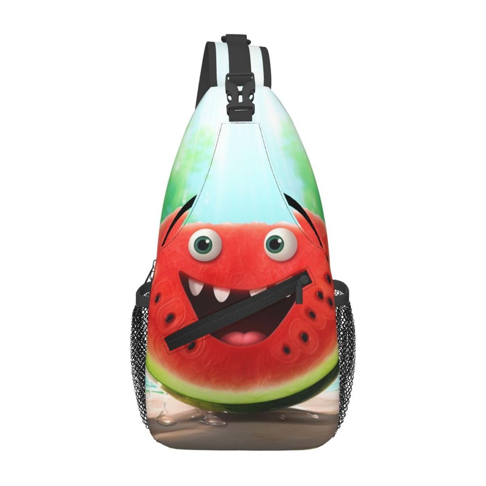 VTCTOASY Sling Bag Crossbody Sling Backpack for Men Women Watermelon Cross Chest Bag Travel Hiking Daypack