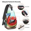VTCTOASY Sling Bag Crossbody Sling Backpack for Men Women Watermelon Cross Chest Bag Travel Hiking Daypack view 3