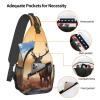 WSOIHFEC Sling Bag for Women Men Chest Bag Landscape Deer Crossbody Bag Small Sling Backpack Fanny Packs Hiking Daypack view 3