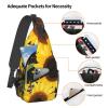 WSOIHFEC Sling Bag for Women Men Chest Bag Sunflower Bees Crossbody Bag Small Sling Backpack Fanny Packs Hiking Daypack view 3