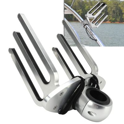 Jopwkuin Universal Wakeboard Tower, Wakeboard Tower Rack Adjustable Angle Wakeboarding Holder Bracket Polished Aluminium Alloy for 1.89in 2.36in 2.48in Clamp Tubing for Boat, Yacht, Marine