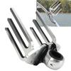 Jopwkuin Universal Wakeboard Tower, Wakeboard Tower Rack Adjustable Angle Wakeboarding Holder Bracket Polished Aluminium Alloy for 1.89in 2.36in 2.48in Clamp Tubing for Boat, Yacht, Marine view 1