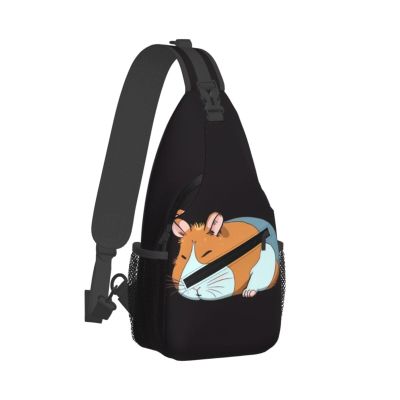 WSOIHFEC Sling Bag for Women Men Chest Bag Cartoon sleeping guinea Mouse Crossbody Bag Small Sling Backpack Fanny Packs Hiking Daypack