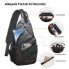 WSOIHFEC Sling Bag for Women Men Chest Bag Black Stone Crossbody Bag Small Sling Backpack Fanny Packs Hiking Daypack view 3
