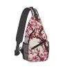 WSOIHFEC Sling Bag for Women Men Chest Bag Blooming Cherry Tree Crossbody Bag Small Sling Backpack Fanny Packs Hiking Daypack view 1