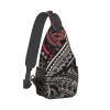 WSOIHFEC Sling Bag for Women Men Chest Bag Black outline pattern Crossbody Bag Small Sling Backpack Fanny Packs Hiking Daypack view 1