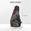WSOIHFEC Sling Bag for Women Men Chest Bag Black outline pattern Crossbody Bag Small Sling Backpack Fanny Packs Hiking Daypack view 2