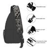 WSOIHFEC Sling Bag for Women Men Chest Bag Black outline pattern Crossbody Bag Small Sling Backpack Fanny Packs Hiking Daypack view 4
