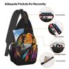 WSOIHFEC Sling Bag for Women Men Chest Bag Brightly colored birds Crossbody Bag Small Sling Backpack Fanny Packs Hiking Daypack view 3