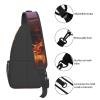 WSOIHFEC Sling Bag for Women Men Chest Bag Basketball with flames Crossbody Bag Small Sling Backpack Fanny Packs Hiking Daypack view 4
