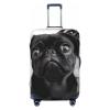 HCBPWVQA Luggage Cover Protector Washable Stretch Suitcase Protector Cute Black Pug Dog Suitcase Cover Anti-Scratch Travel Baggage Covers Fits 18-32 Inch Luggage Protectors, X-Large view 1