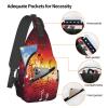 WSOIHFEC Sling Bag for Women Men Chest Bag Music notes Crossbody Bag Small Sling Backpack Fanny Packs Hiking Daypack view 3