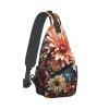 WSOIHFEC Sling Bag for Women Men Chest Bag Bouquet of flowers Crossbody Bag Small Sling Backpack Fanny Packs Hiking Daypack view 1