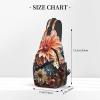 WSOIHFEC Sling Bag for Women Men Chest Bag Bouquet of flowers Crossbody Bag Small Sling Backpack Fanny Packs Hiking Daypack view 2