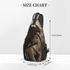WSOIHFEC Sling Bag for Women Men Chest Bag Black comic art Crossbody Bag Small Sling Backpack Fanny Packs Hiking Daypack view 2