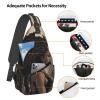 WSOIHFEC Sling Bag for Women Men Chest Bag Black comic art Crossbody Bag Small Sling Backpack Fanny Packs Hiking Daypack view 3