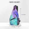 WSOIHFEC Sling Bag for Women Men Chest Bag Mermaid Scale Crossbody Bag Small Sling Backpack Fanny Packs Hiking Daypack view 2