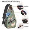 VTCTOASY Sling Bag Crossbody Sling Backpack for Men Women Alpaca Cross Chest Bag Travel Hiking Daypack view 3