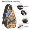 WSOIHFEC Sling Bag for Women Men Chest Bag Leopard Love Crossbody Bag Small Sling Backpack Fanny Packs Hiking Daypack view 3