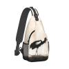 WSOIHFEC Sling Bag for Women Men Chest Bag Black Stork Crossbody Bag Small Sling Backpack Fanny Packs Hiking Daypack view 1