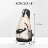 WSOIHFEC Sling Bag for Women Men Chest Bag Black Stork Crossbody Bag Small Sling Backpack Fanny Packs Hiking Daypack view 2