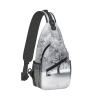WSOIHFEC Sling Bag for Women Men Chest Bag White Snow Tree Crossbody Bag Small Sling Backpack Fanny Packs Hiking Daypack view 1
