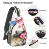 WSOIHFEC Sling Bag for Women Men Chest Bag Ink Painting Crossbody Bag Small Sling Backpack Fanny Packs Hiking Daypack view 3