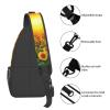 WSOIHFEC Sling Bag for Women Men Chest Bag Dreamlike Sunset Of A Sunflower Field Crossbody Bag Small Sling Backpack Fanny Packs Hiking Daypack view 4