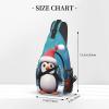 WSOIHFEC Sling Bag for Women Men Chest Bag Christmas Penguin Crossbody Bag Small Sling Backpack Fanny Packs Hiking Daypack view 2