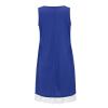 2024 Summer Sleeveless Tank Sundress,Women Crewneck Solid A Line Vacation Dress,Casual Beach Lace Dress with Pockets Orders (Blue-B, XL) view 4