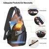 WSOIHFEC Sling Bag for Women Men Chest Bag Waterfall at Sunset Crossbody Bag Small Sling Backpack Fanny Packs Hiking Daypack view 3