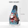 WSOIHFEC Sling Bag for Women Men Chest Bag Santa Claus and Reindeer Crossbody Bag Small Sling Backpack Fanny Packs Hiking Daypack view 2