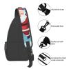 WSOIHFEC Sling Bag for Women Men Chest Bag Santa Claus and Reindeer Crossbody Bag Small Sling Backpack Fanny Packs Hiking Daypack view 4