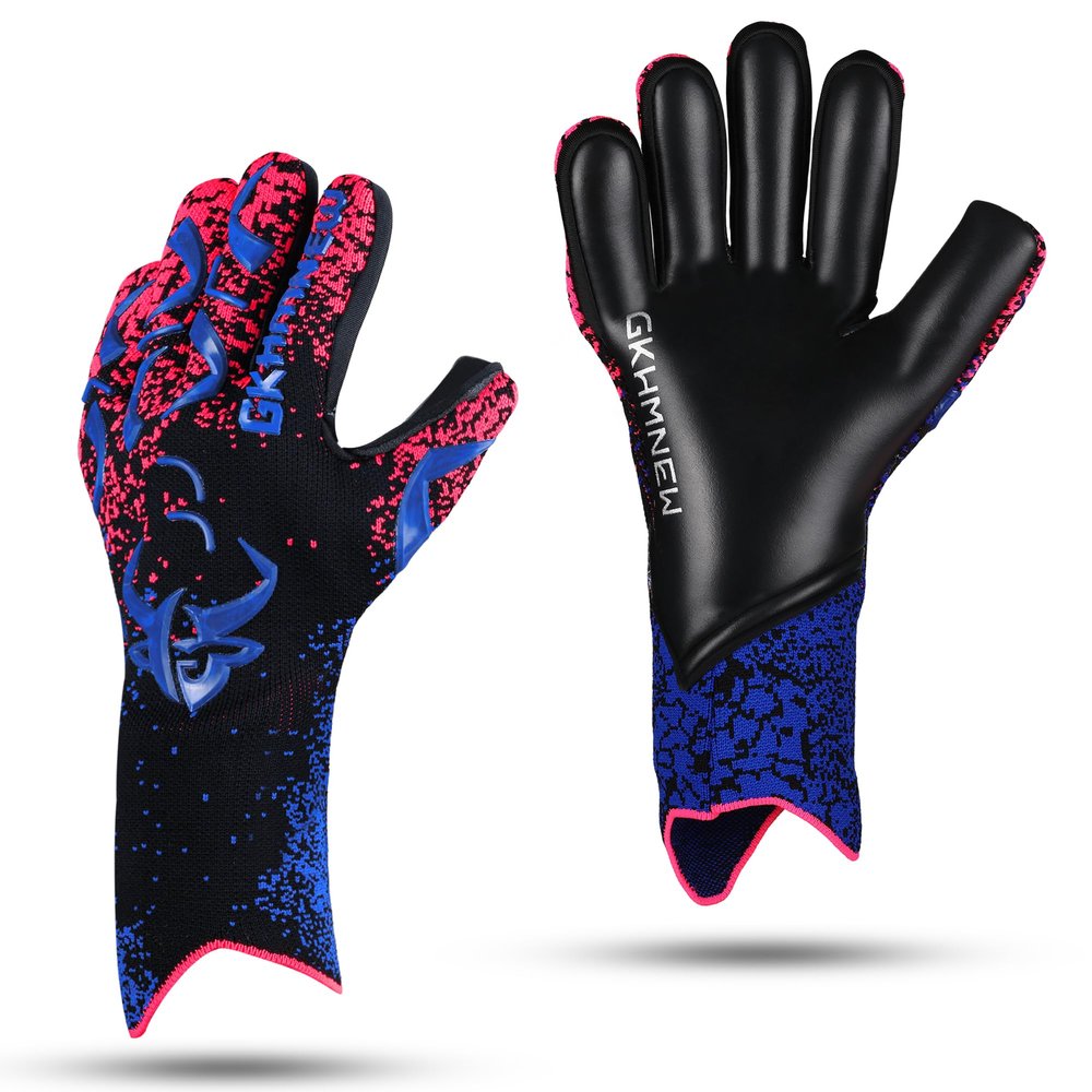 GKHMNEW Soccer Goalkeeper Gloves Kids Youth and Adult Provide Extreme Strong Control and Grip, Breathable and Comfortable Soccer Gloves,High Performance Goalkeeper Glove Equipment (Blue, 9)