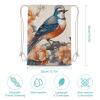 DJUETRUI Drawstring Bags Drawstring Backpack Flower And Bird Painting Sports Gym Bag for Women Men Sports Sackpack view 2