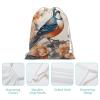 DJUETRUI Drawstring Bags Drawstring Backpack Flower And Bird Painting Sports Gym Bag for Women Men Sports Sackpack view 4