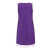 2024 Summer Sleeveless Tank Sundress,Women Crewneck Solid A Line Vacation Dress,Casual Beach Lace Dress with Pockets Sales Today Clearance (Purple-B, XL) view 3
