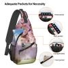 WSOIHFEC Sling Bag for Women Men Chest Bag Cherry Blossom Crossbody Bag Small Sling Backpack Fanny Packs Hiking Daypack view 3