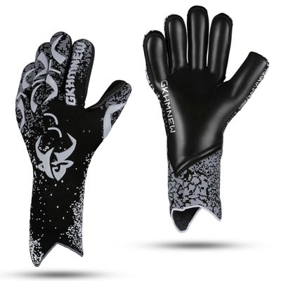 GKHMNEW Soccer Goalkeeper Gloves Kids Youth and Adult Provide Extreme Strong Control and Grip, Breathable and Comfortable Soccer Gloves,High Performance Goalkeeper Glove Equipment (Grey, 10)
