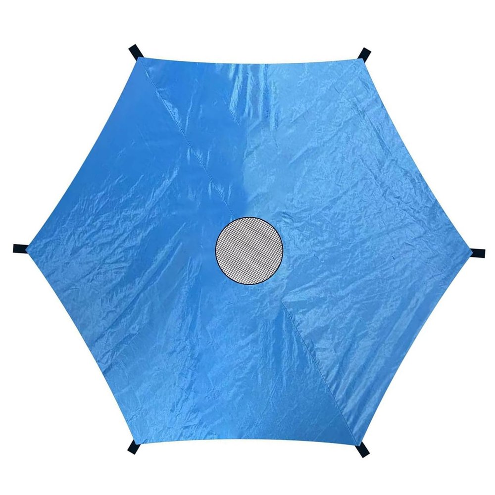BIWKONI 12/14/16Ft Trampoline Shade Cover, Sunscreen Rainproof Anti-UV Trampolines Sunshade Canopy Accessories for Backyard Playground,14FT