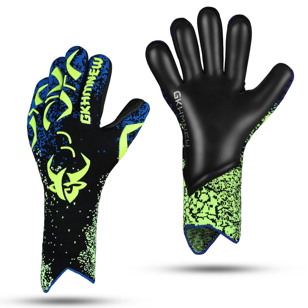 GKHMNEW Soccer Goalkeeper Gloves Kids Youth and Adult Provide Extreme Strong Control and Grip, Breathable and Comfortable Soccer Gloves,High Performance Goalkeeper Glove Equipment (Green, 8)