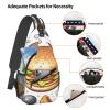 WSOIHFEC Sling Bag for Women Men Chest Bag Fast Food Crossbody Bag Small Sling Backpack Fanny Packs Hiking Daypack view 3