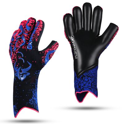 GKHMNEW Soccer Goalkeeper Gloves Kids Youth and Adult Provide Extreme Strong Control and Grip, Breathable and Comfortable Soccer Gloves,High Performance Goalkeeper Glove Equipment (Blue, 10)