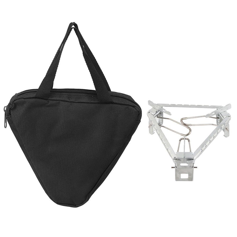 Outdoor Camping Accessory, Foldable Gas Stove Pot Rack and Fuel Grill Tripod, Triangle Stand Cook for Camping and Outdoor Cooking