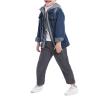 Betadog Girls Jean Jacket Kids Denim Jacket, Flower Girls Gift for Wedding Cowboy Overcoat Hoodie (Black, 6-7 Years) view 2
