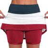 Womens Skorts Dressy Casual Summer Shorts Plus Size Athletic Skorts for Women Running Tennis Workout Outfits Short Flowy Skirt Red 4X view 1