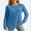 AUTOMET Womens Long Sleeve Shirts Crew Neck Casual Tshirts Loose Fit Tops view 2