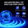 JUIOHAKY 66ft Pontoon Boat Lights Marine LED Strip Lights 12V Waterproof, Interior Light Deck Light for Kayak, Jon Boat, Bass Boats, Fishing Boats (Blue) view 3