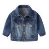 Betadog Child Kids Toddler Baby Boy Girl Basic Jeans Jacket Navy Light Blue Denim Coat Casual Fall (Blue, 12-18 Months)