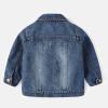 Betadog Child Kids Toddler Baby Boy Girl Basic Jeans Jacket Navy Light Blue Denim Coat Casual Fall (Blue, 12-18 Months) view 2